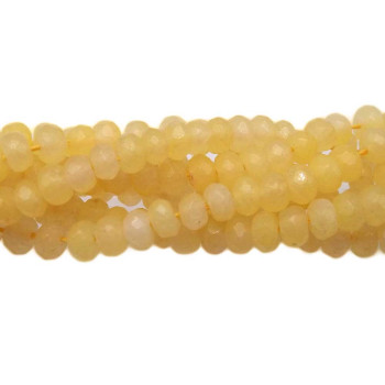 Rondelle giada gialla chiara 4x2 mm filo 40 cm