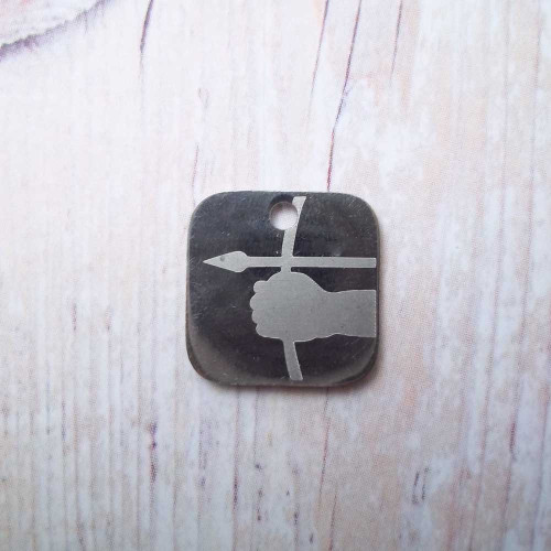 Charms con segno zodiacale inciso a laser Sagittario 15 mm pacco da 1 pezzo 